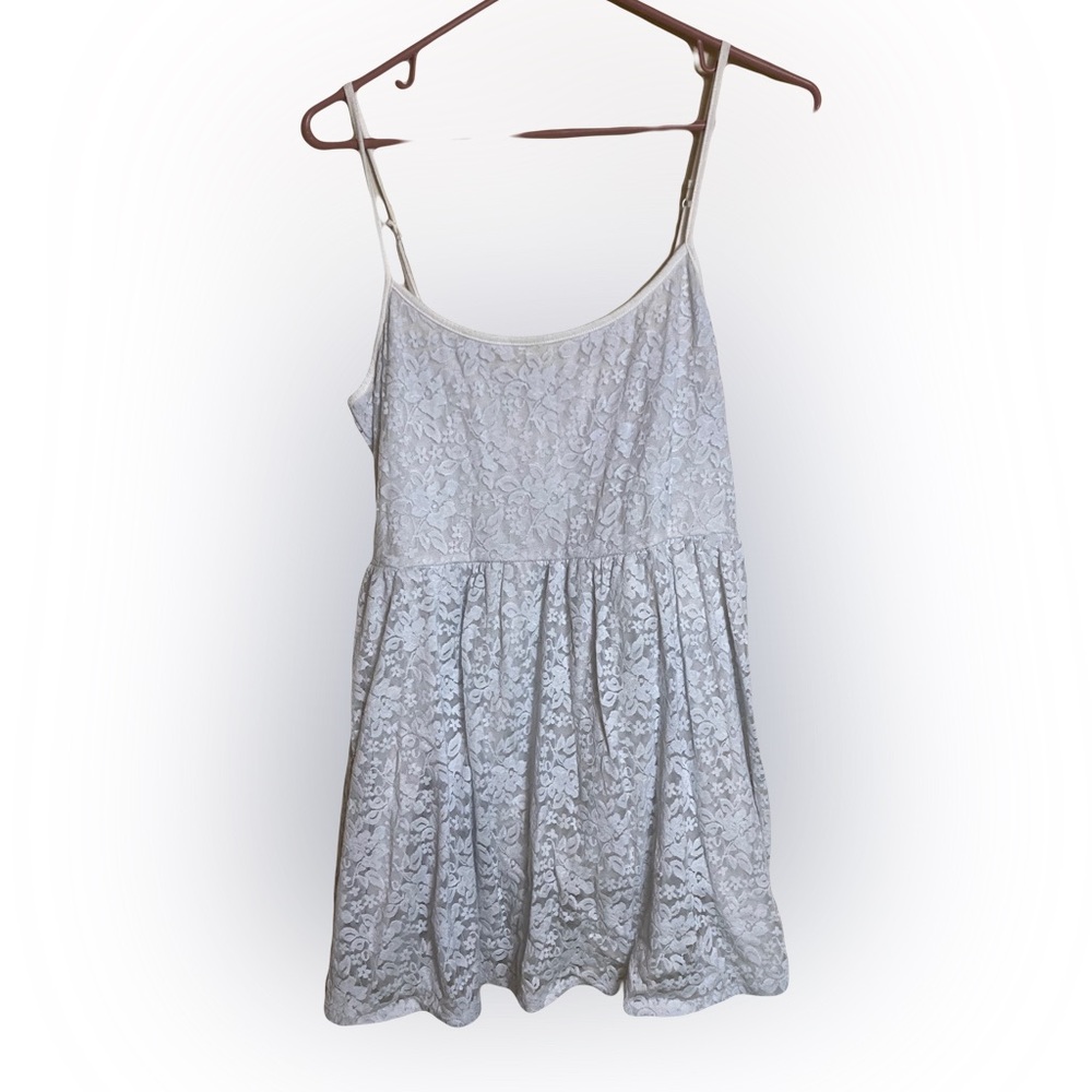 Garage White Tank Lace Dress Size Large